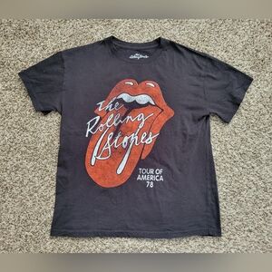 The Rolling Stones Women's T-shirt Tee Shirt Black Size Small